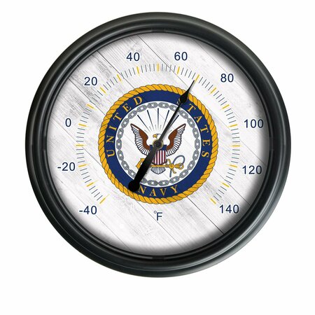 HOLLAND BAR STOOL CO United States Navy Indoor/Outdoor LED Thermometer ODThrm14BK-08Navy